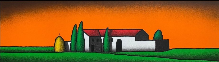 Tino Stefanoni, Cottage in the Evening, 2011, Color Silkscreen for