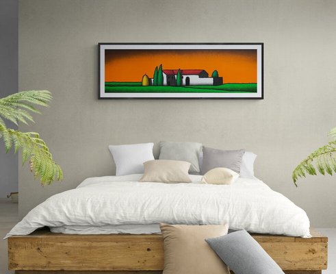 Tino Stefanoni, Cottage in the Evening, 2011, Color Silkscreen for