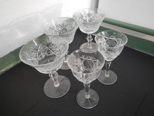 Crystal Glasses, 1950s, Set of 12 for sale at Pamono