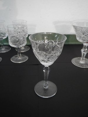 Bicchieri in cristallo, anni '50, set di 12 in vendita su Pamono