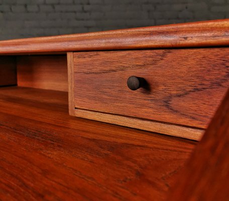 Danish Desk in Teak attributed to Riis Antonsen for Borge Hansen
