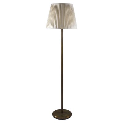 Swedish Brass and Teak Floor Lamps attributed to B hlmarks 1940s