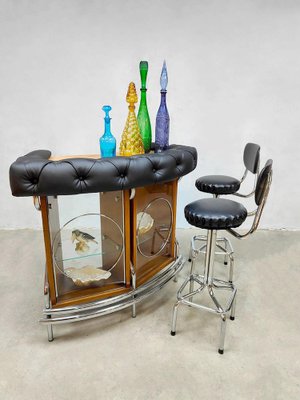 Vintage Mad Men Style Cocktail Bar Stools 1960s Set of 3 for sale at Pamono