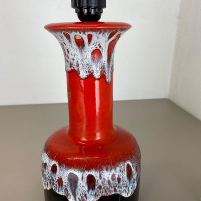 Fat Lava Pottery Table Lamp from Jasba Ceramics, Germany, 1970s