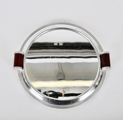 CADRE ANCIEN EN verre décoré sur pied métal années 1940 1950 EUR 30,00