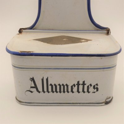 Ancienne Boîte à Allumettes En Tôle émaillée – Art Déco – France – Vintage