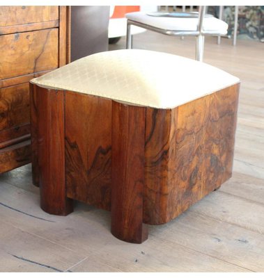 Vintage Pouf in Walnut 1950 for sale at Pamono