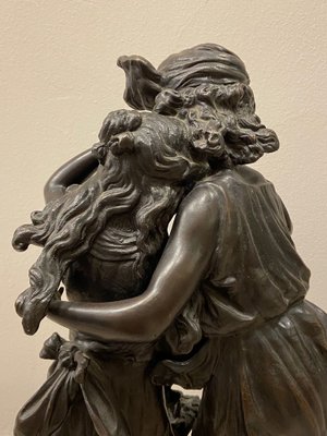 F. Moreau, Hippolyte Sculptural Group, 19th Century, Bronze for