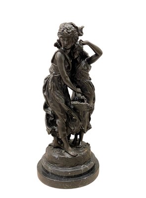 F. Moreau, Hippolyte Sculptural Group, 19th Century, Bronze for
