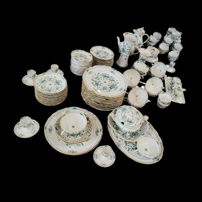 German Dinnerware for 12 People from Meissen Set of 100 for sale