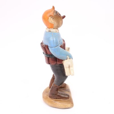 Figurine Tintin Milou - JIM 1965 - 4x3 Cm - PVC - Très Bon état