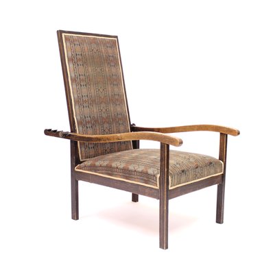 Early 20th Century Arts Crafts Oak Reclining Chair for sale at