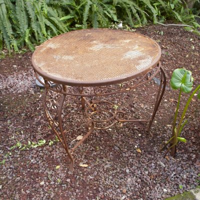 Wrought iron tea table deals