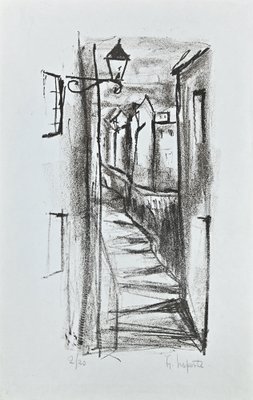 Georges Laporte, Les Chalets, 1990s, Lithograph on Paper for sale 