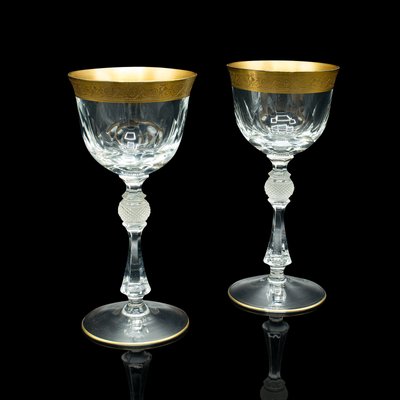 Französische Art Deco Portweingläser, 1920er, 2er Set bei Pamono kaufen