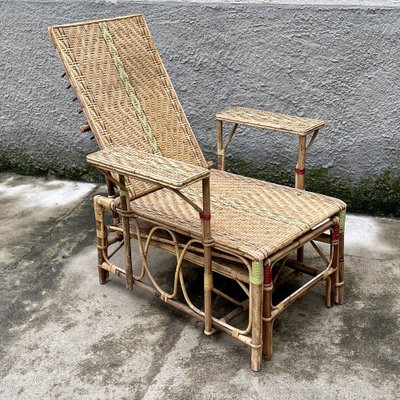 Rattan chaise sale