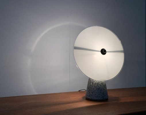 Vintage Postmodern Eno Glass and Terrazzo Table Lamp from Ikea