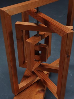 Dutch Artist, Geometric Sculpture, 1960s, Wood & Iron for Dutch Artist, Geometric Sculpture, 1960s, Wood & Iron for