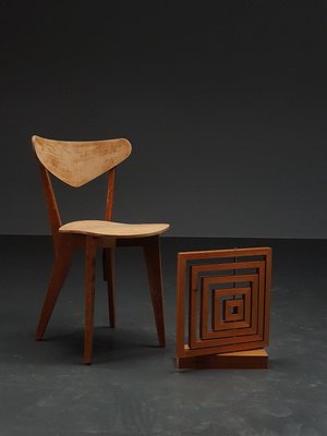 Dutch Artist, Geometric Sculpture, 1960s, Wood & Iron for Dutch Artist, Geometric Sculpture, 1960s, Wood & Iron for