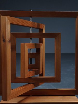 Dutch Artist, Geometric Sculpture, 1960s, Wood & Iron for Dutch Artist, Geometric Sculpture, 1960s, Wood & Iron for