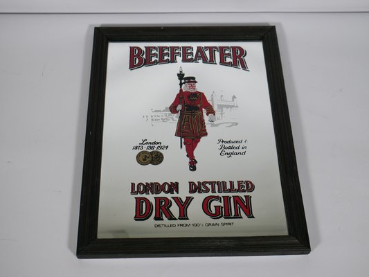 Vintage Beefeater Gin Advertising Mirror, 1960s for sale at Pamono