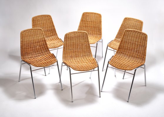 Basket Chairs by Gian Franco Legler 1950s for sale at Pamono