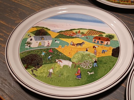 Decorative Assyetes the Four Saisons from Villeroy & Boch, 1980s