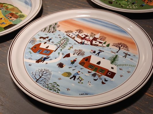 Decorative Assyetes the Four Saisons from Villeroy & Boch, 1980s