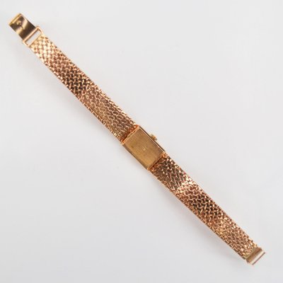 Montre Bracelet Femme Or 18 Carats Style Art Nouveau - Pièce D'époque Vintage Sans Marque - Réf. 1503219