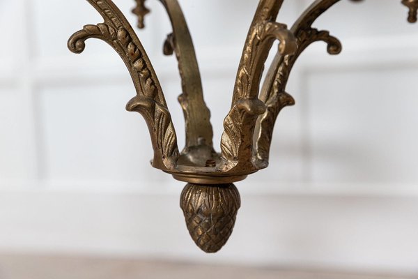 Applique Murale En Bronze Doré - Miroir Biseauté - 19ème Siècle - Style Ancien