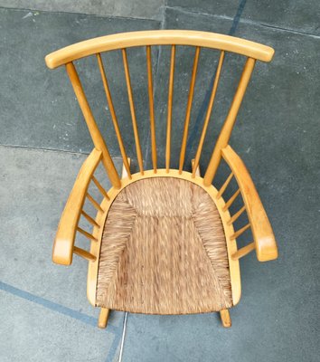 Mid-Century Model WK-S 7 Beech Rocking Chair by Arno Lambrecht for