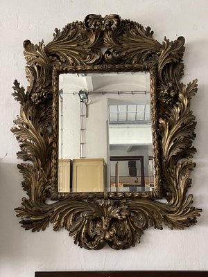 Baroque Carved Linden Wood Mirror, 1730s for sale at Pamono