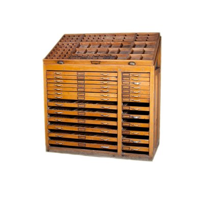 Antique Printers Cabinet 1890s For Sale At Pamono