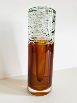 Glass Vase Whirpool by Frantisek Vizner, Skrdlovice, 1968 for sale