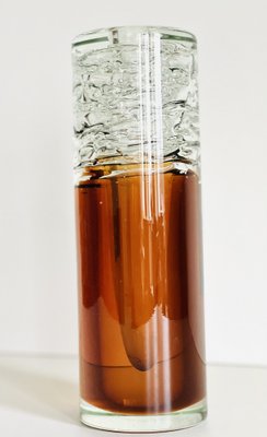 Glass Vase Whirpool by Frantisek Vizner, Skrdlovice, 1968 for sale