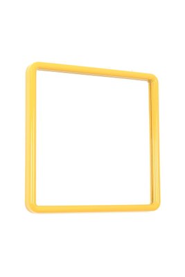 Spiegel mit gelbem Kunststoffrahmen bei Pamono kaufen