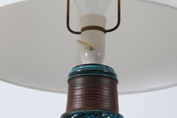 Mid-Century Turquoise Table Lamp by Nils Kähler for Herman A