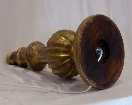 Bedside Table Lamp in Wood 1990s for sale at Pamono