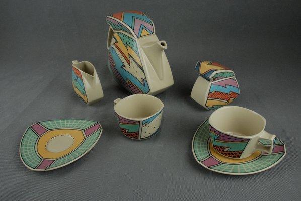 German Flash Tea Set by Dorothy Hafner for Rosenthal, 1980s, Set