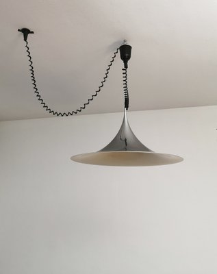 slank Sympton Premisse Suspension Lamp in Chromed Metal by Claus Bonderup & Torsten Thorup for Fog  & Mørup, Denmark, 1960s for sale at Pamono