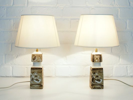 Mid-Century Scandinavian Table Lamps by Nils Thorsson for Fog & Mørup, Set  of 2 for sale at Pamono