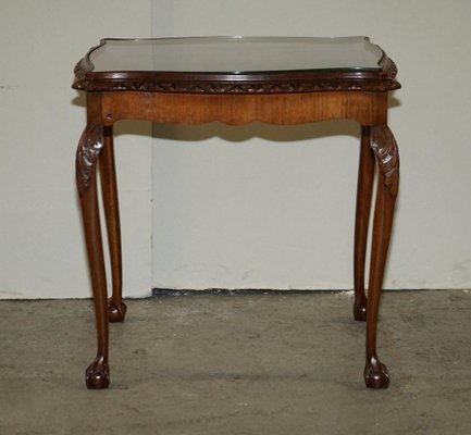 Antique tea table 2024 removable glass tray