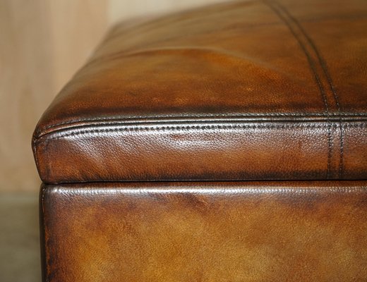 Large leather storage online ottoman