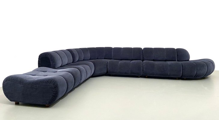 Divano roma furniture modern 2024 large velvet fabric sectional sofa