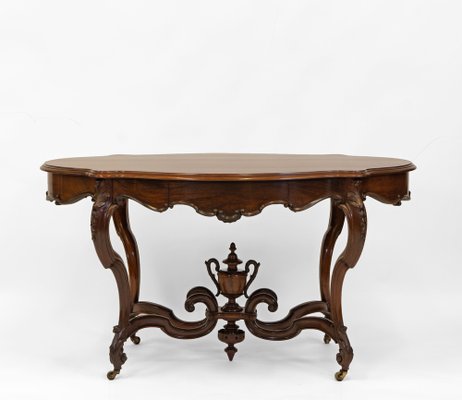 Victorian Rosewood Rococo Revival Carved Centre Hall Table Victorian Rosewood Rococo Revival Carved Centre Hall Table