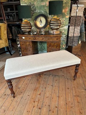 Antique cheap upholstered bench