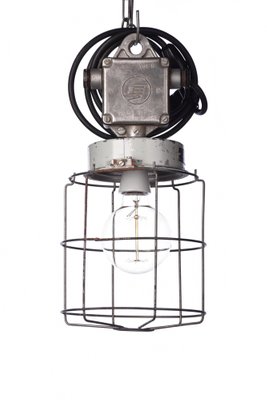 etnisch Goedkeuring Doodt Industrial Cage Lamp Gray| Vintage Bully for sale at Pamono