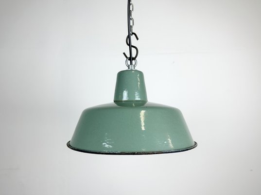 domesticeren spreken Aankoop Small Industrial Petrol Enamel Pendant Lamp, 1960s for sale at Pamono