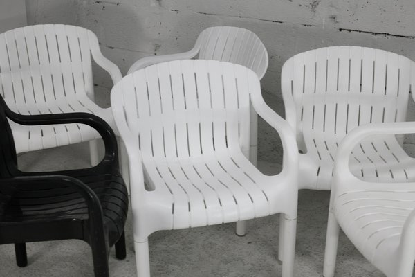 Armchairs Paulin for Allibert, 1980, Set of 6 for sale at Pamono