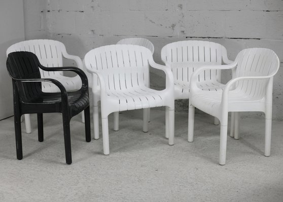 Armchairs Paulin for Allibert, 1980, Set of 6 for sale at Pamono